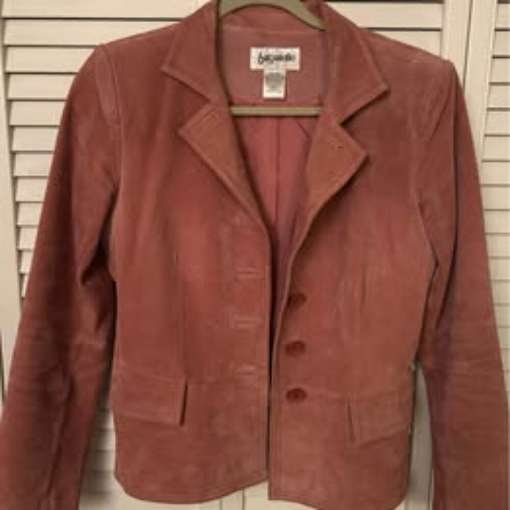 Bagatelle pink leather suede jacket size 4